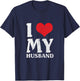 I Love My Awesome Husband Valentines Day Wife Gift T-Shirt - T-Shirt | Navy