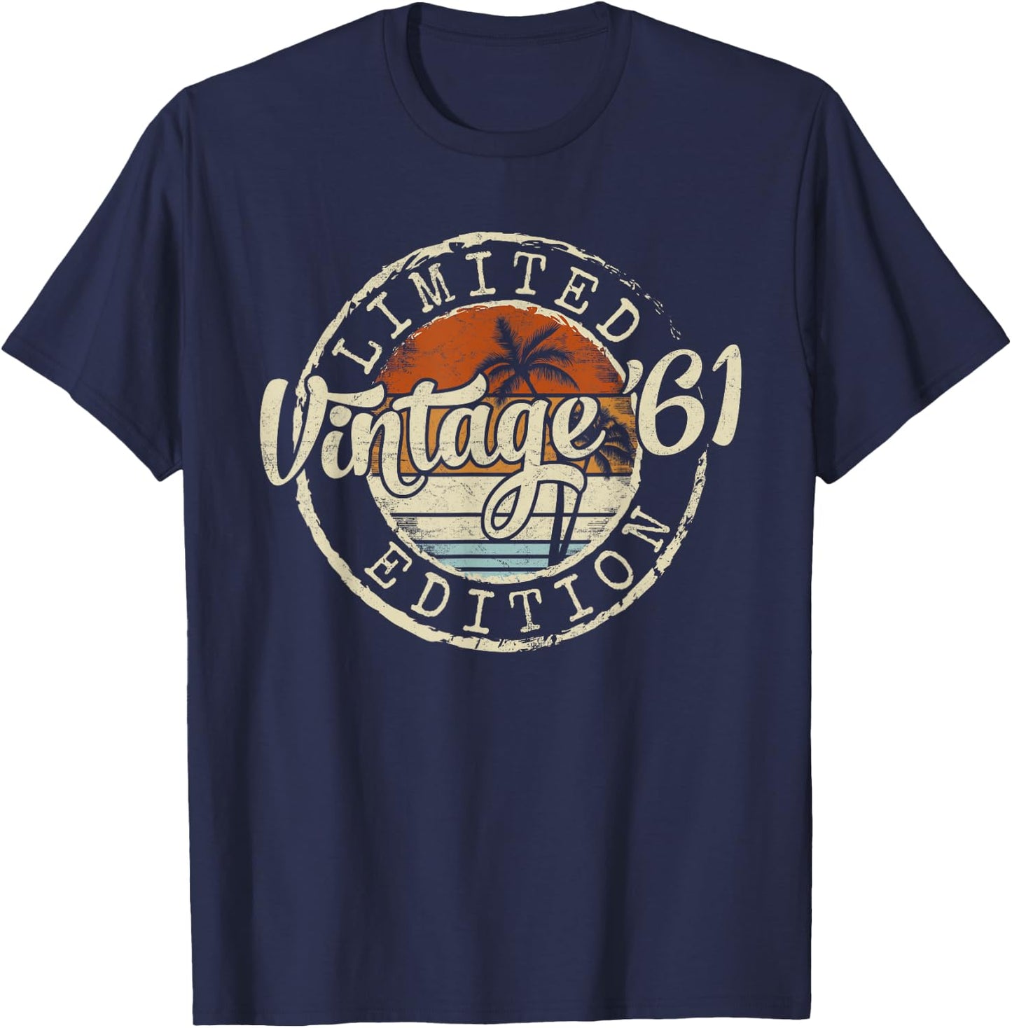 Vintage 1961 64th Birthday Gifts Women 64 Year Old T-Shirt - T-Shirt | Navy