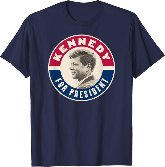 Kennedy For President 1960 Retro T-Shirt - T-Shirt | Navy