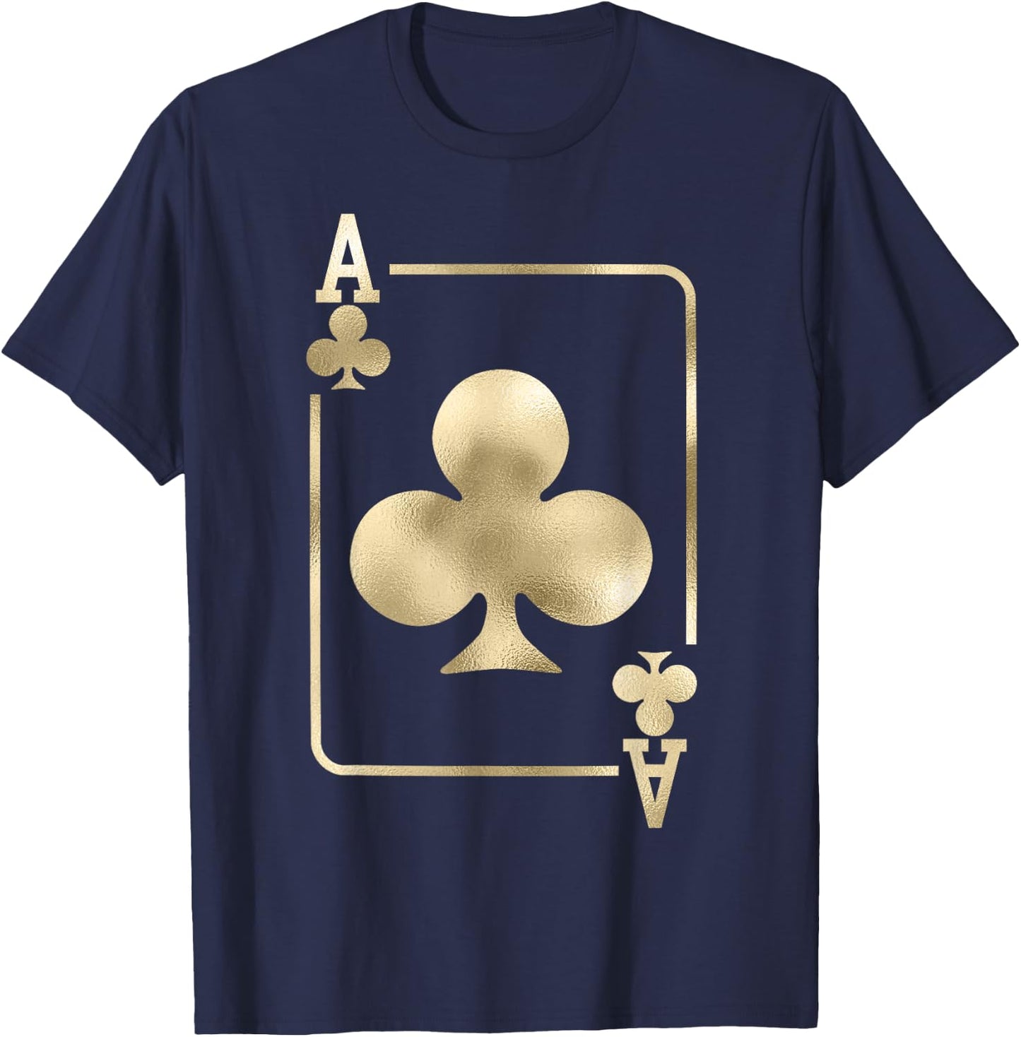 Ace of Clubs Playing Card Halloween Costume Glam T-Shirt - T-Shirt | Navy