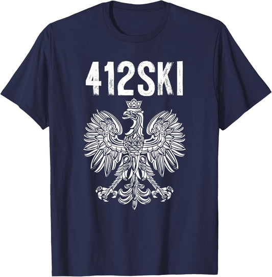 412SKI Pittsburgh Polish Pride Eagle T-Shirt - T-Shirt | Navy