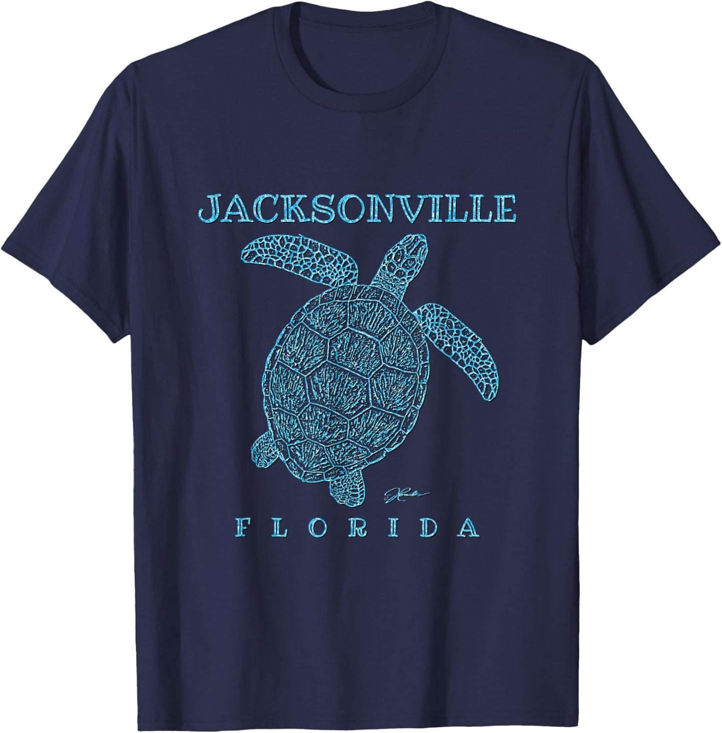 JCombs: Jacksonville, FL, Sea Turtle T-Shirt - T-Shirt | Navy