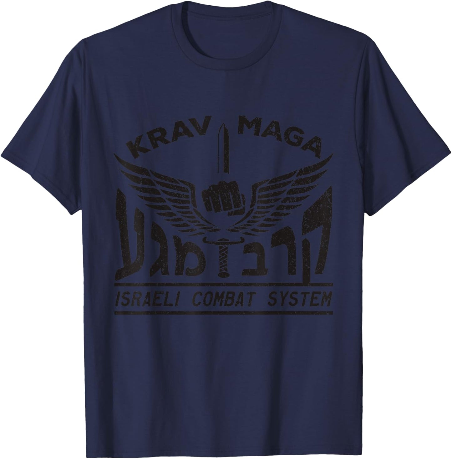 Krav MAGA Logo Shirt Israeli Combat System IDF T-Shirt - T-Shirt | Navy