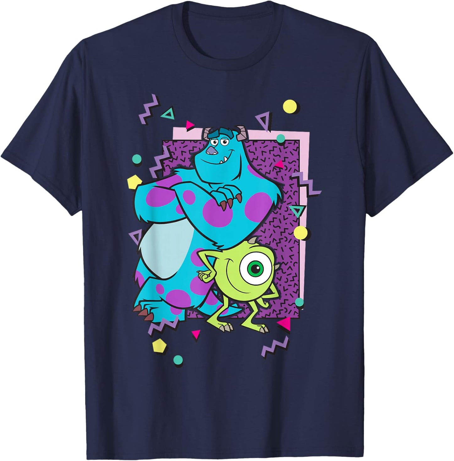 Disney Pixar Monsters Inc. Mike And Sully 90's Style T-Shirt - T-Shirt | Navy