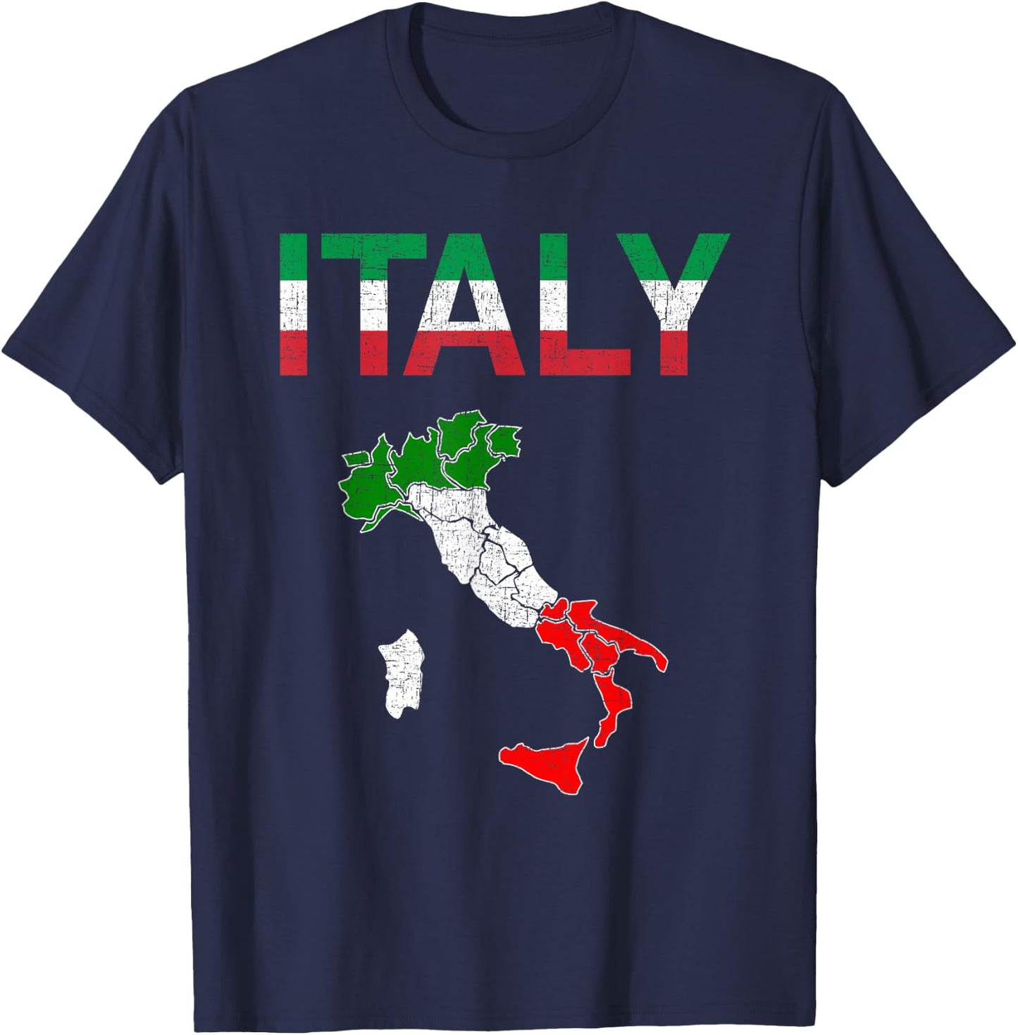 Italy Flag Vintage Italian Italia T-Shirt - T-Shirt | Navy