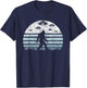 Bigfoot UFO Abduction Vintage Believe Retro Alien Graphic T-Shirt - T-Shirt | Navy