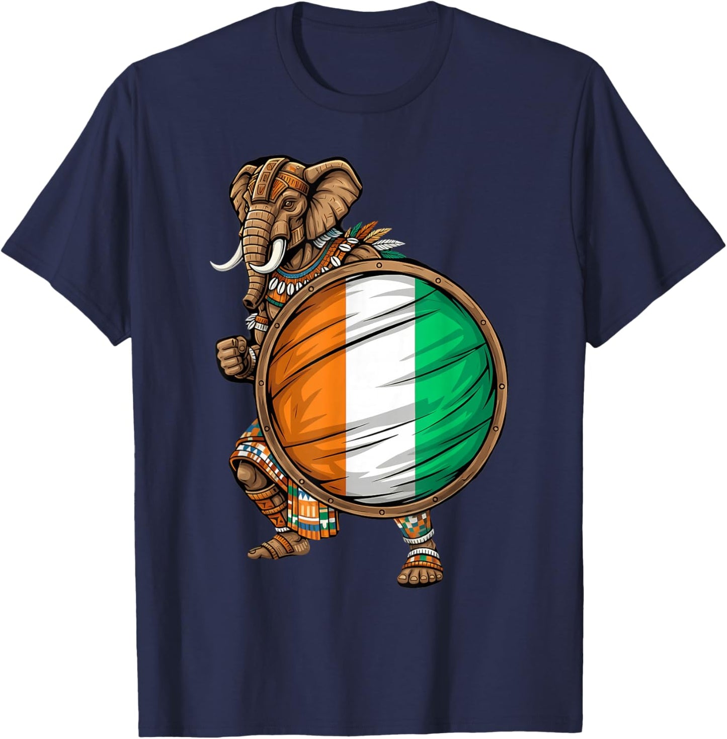 Ivory Coast Flag Cote D'Ivoire Ivorian Roots T-Shirt - T-Shirt | Navy
