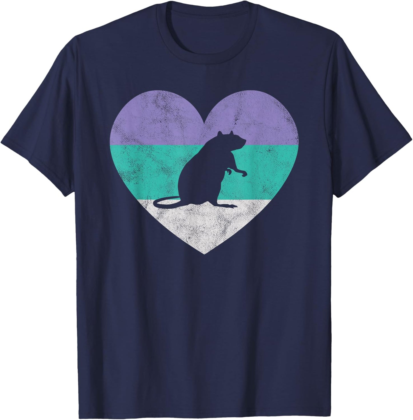 Cute Pet Rat Gift Shirt & Girls | Retro Vintage T-Shirt - T-Shirt | Navy