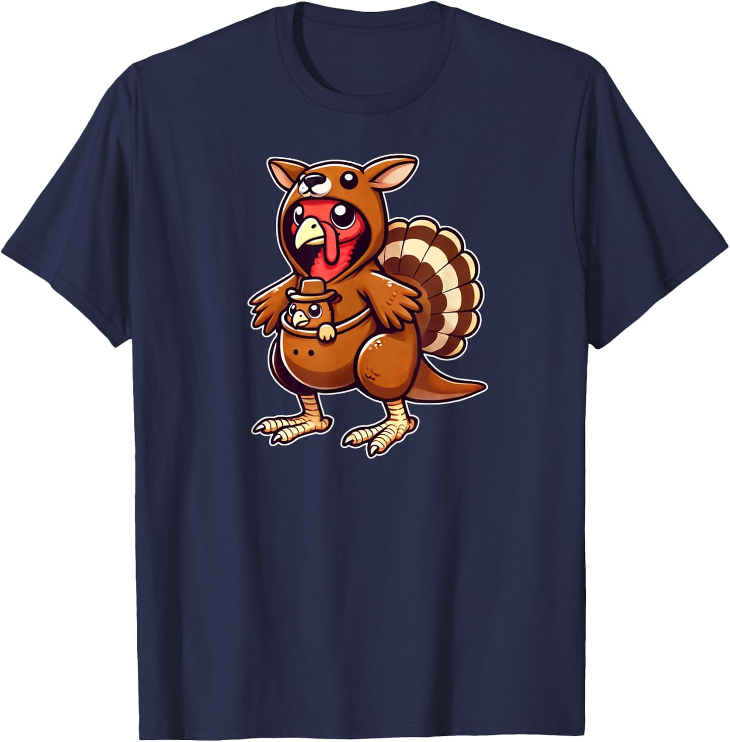 I'm Not a Turkey I Am a Kangaroo Funny Thanksgiving T-Shirt - T-Shirt | Navy