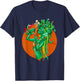 Medusa Girl Cartoon Funny Caricature Cool Comic Gift T-Shirt - T-Shirt | Navy