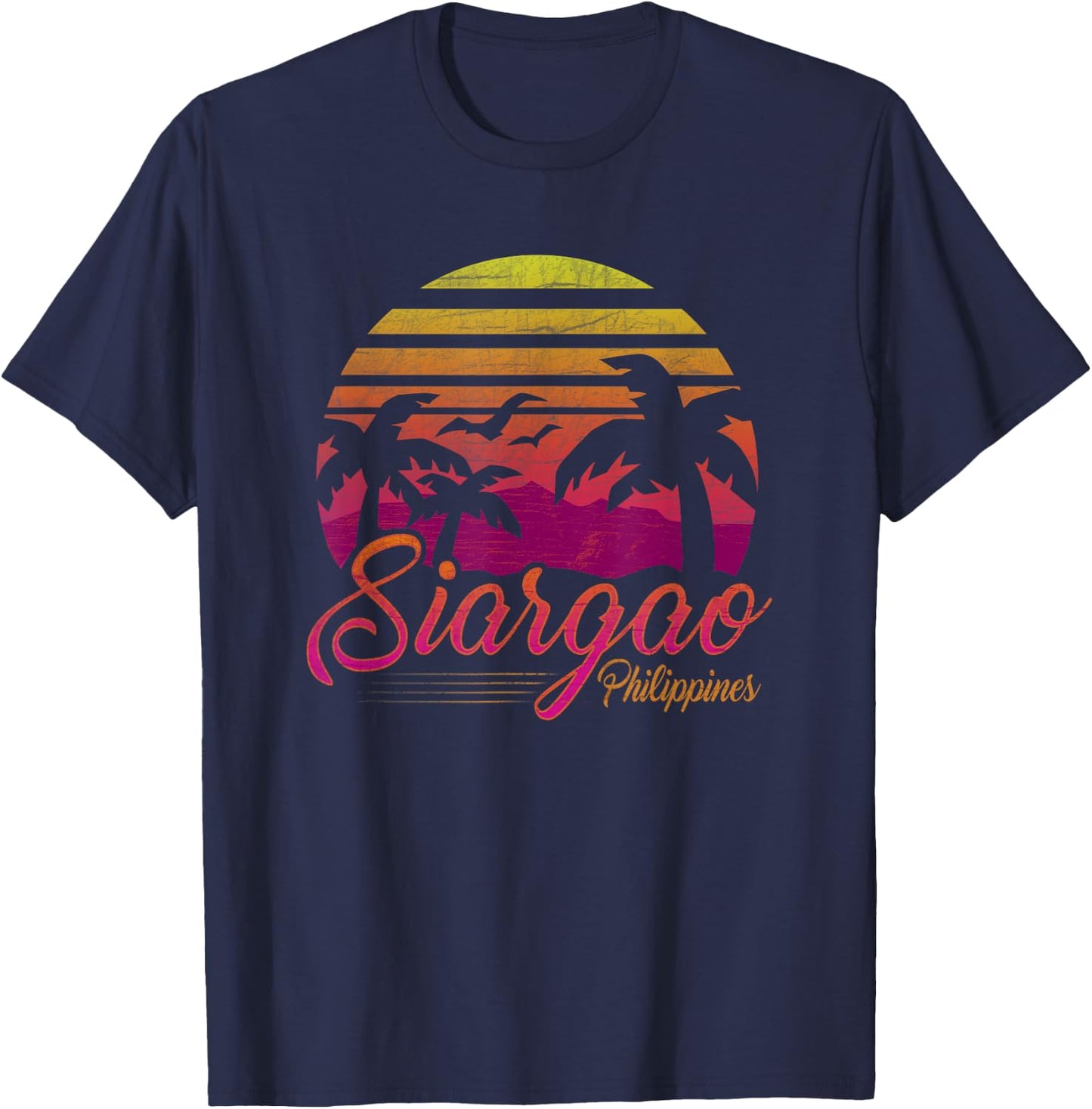Siargao Philippines Beach Sunset Island Philippine Travel Women Girls Kids T-Shirt - T-Shirt | Navy