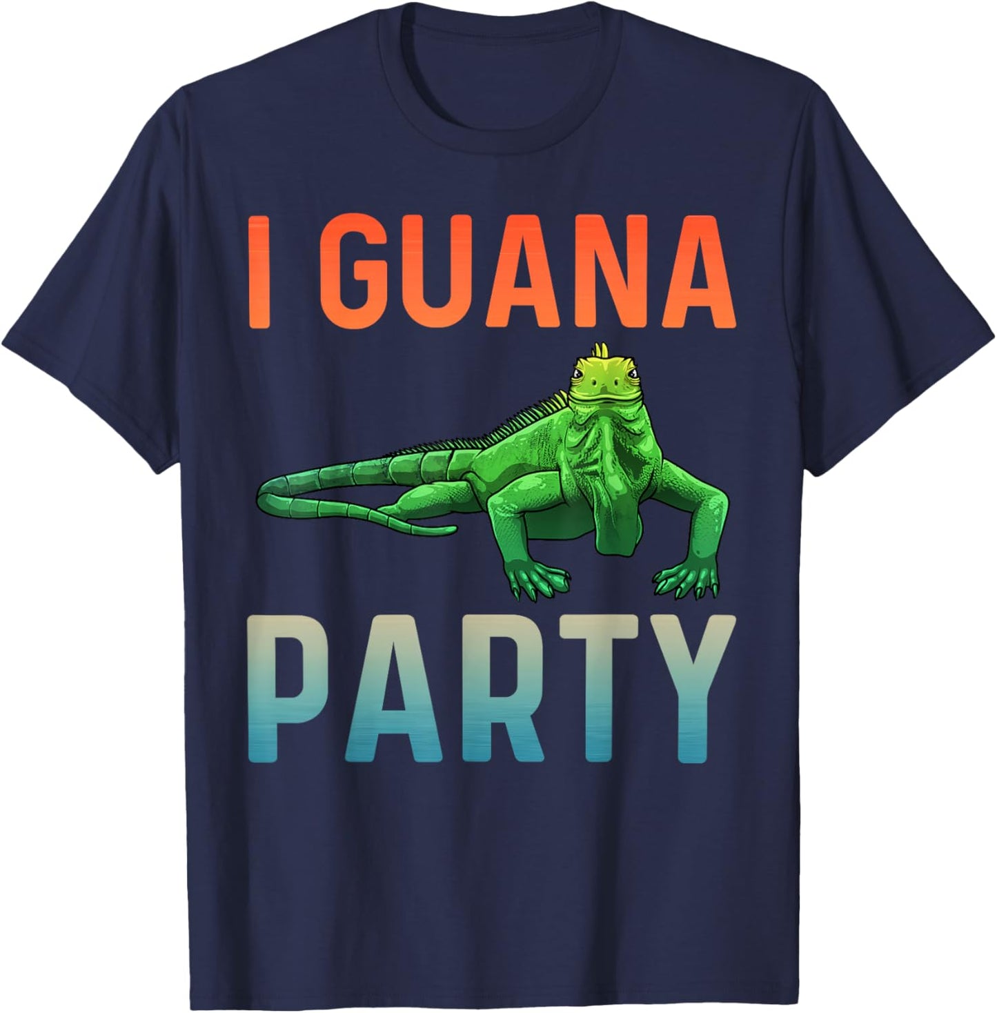 Cool Iguana Design Women Kids Reptile Iguana Lover T-Shirt - T-Shirt | Navy