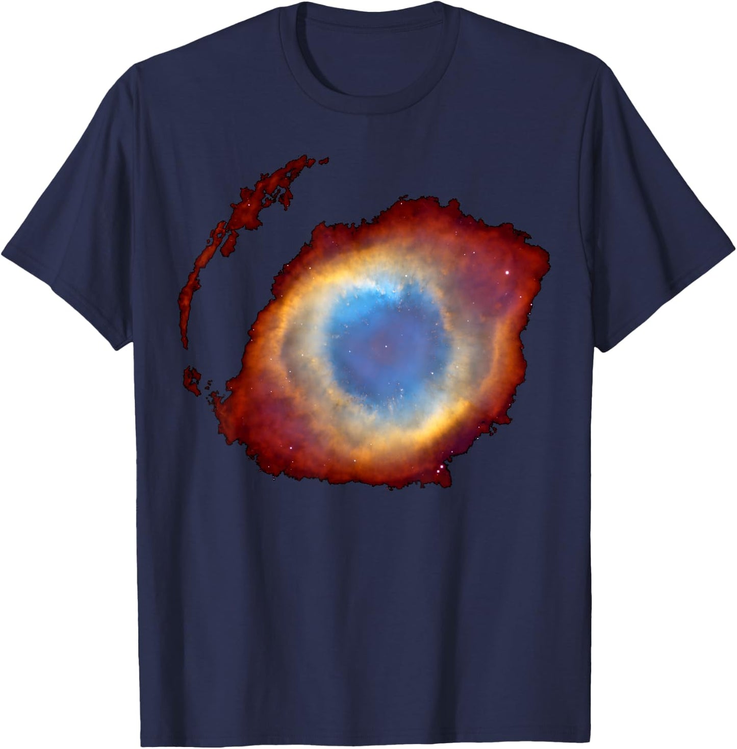 Final Frontier Gifts Eye of God Helix Planetary Nebula NGC 7293 Hubble Photo -Adults Kids Black Short Sleeve Classic Fit T-Shirt - T-Shirt | Navy