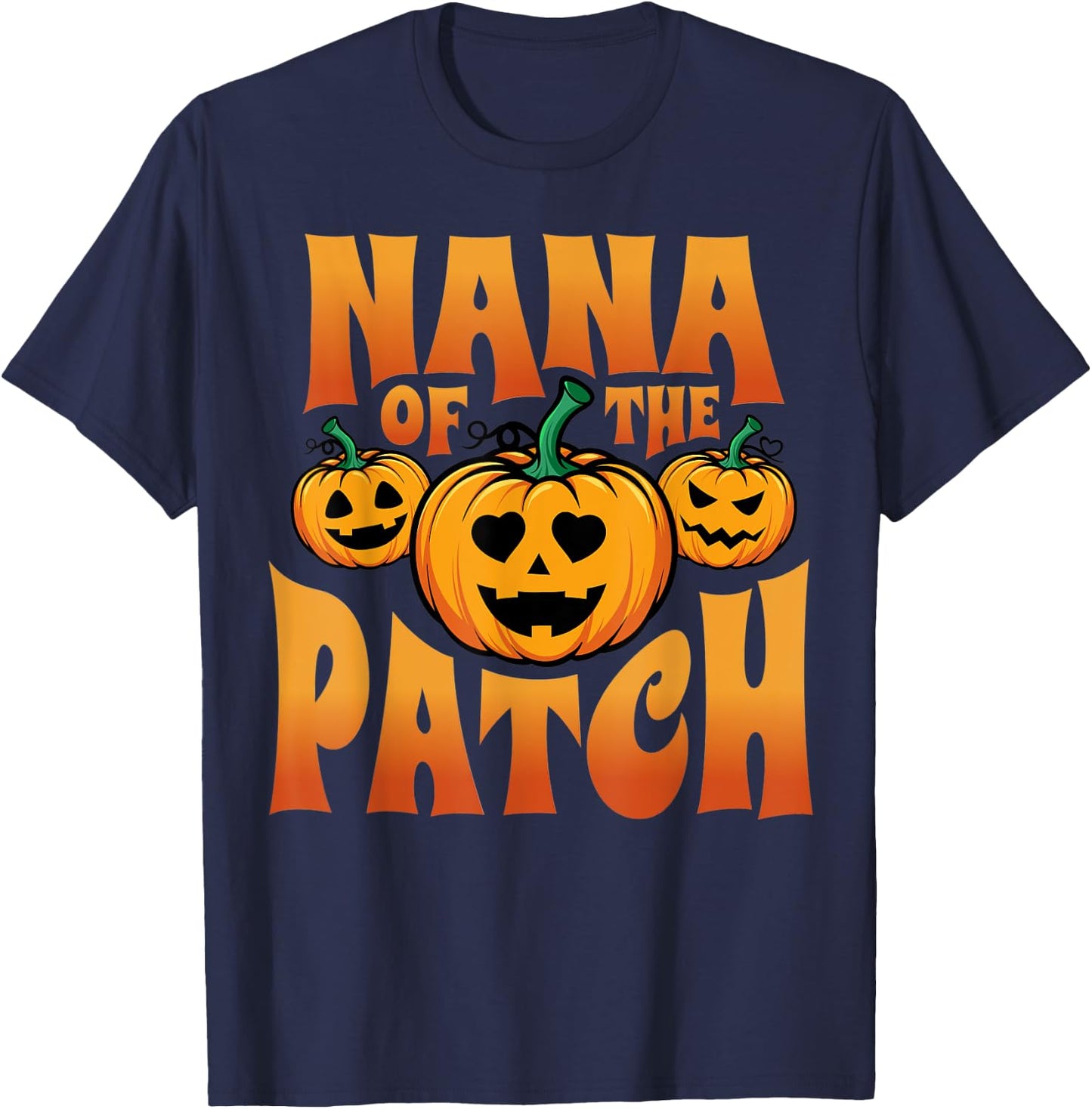 Nana Of The Patch Happy Halloween Shirts Girls T-Shirt - T-Shirt | Navy