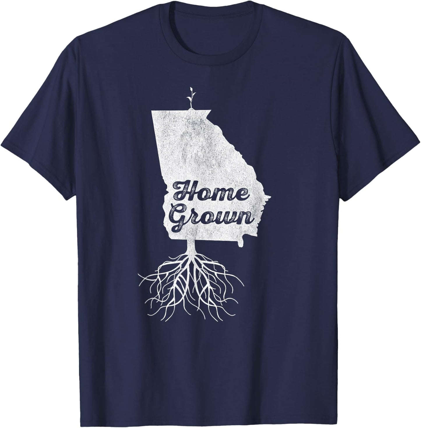 Georgia T Shirt Home Grown Roots GA State Pride T-Shirt - T-Shirt | Navy