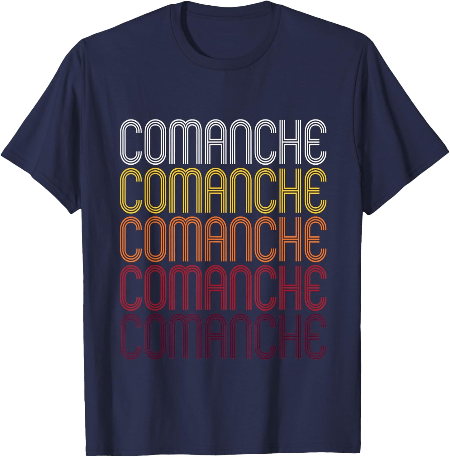 Comanche, TX | Vintage Style Texas T-Shirt - T-Shirt | Navy