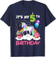Cute It's My Fifth Birthday Unicorn Five Year Old Girl's T-Shirt - T-Shirt | Navy