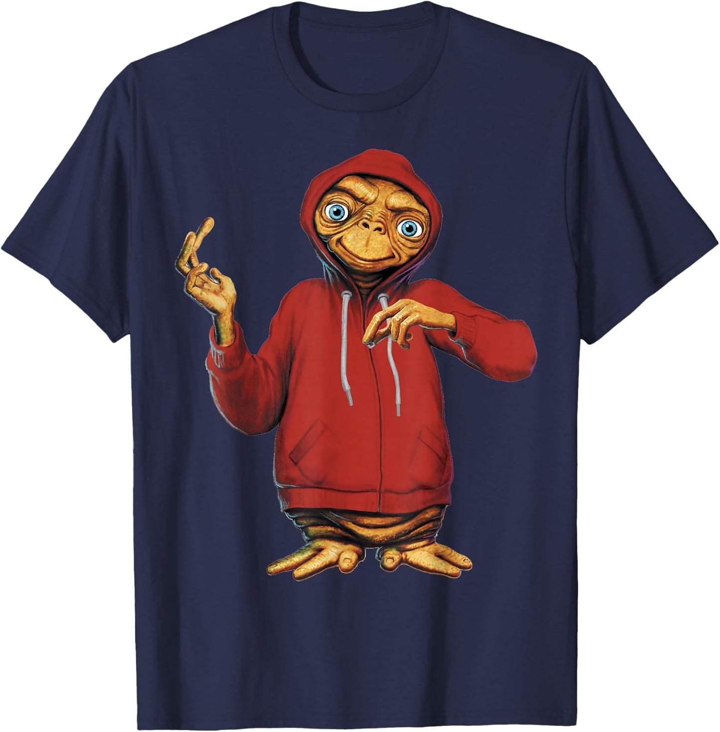 E.T. Hiding in A Portrait Graphic T-Shirt - T-Shirt | Navy