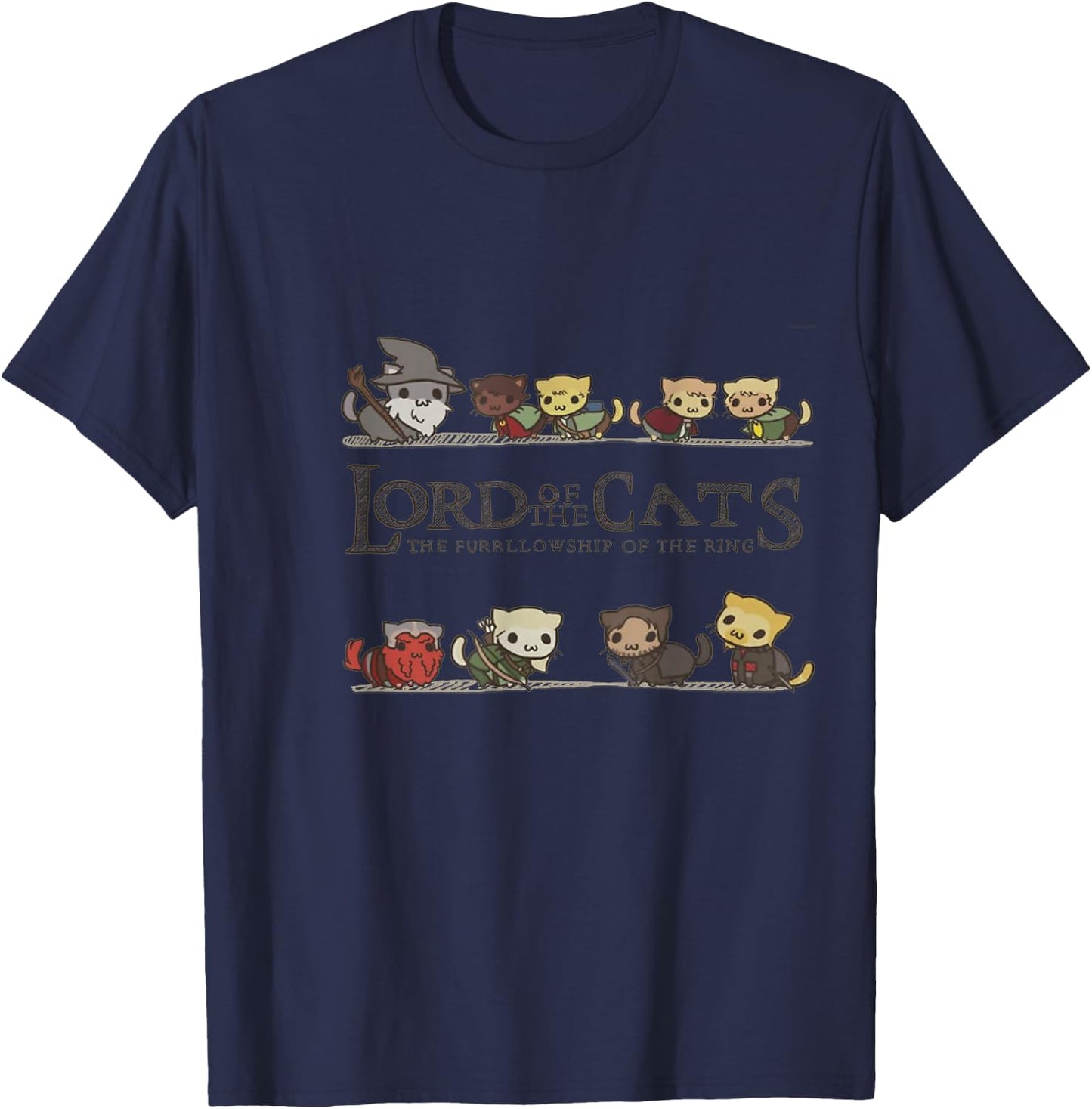 Cat - Lord of The Cats - Funny Kitten T-Shirt - T-Shirt | Navy