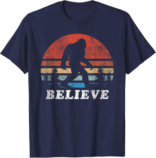 BigFoot Believe Funny T-Shirt - T-Shirt | Navy