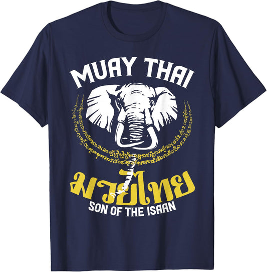 Muay Thai Thai Boxing Elephant Gift Martial Arts T-Shirt - T-Shirt | Navy