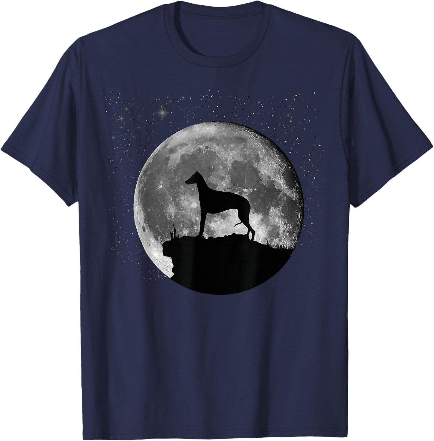 Greyhound Grey-Dog Italian-Greyhound T-Shirt - T-Shirt | Navy