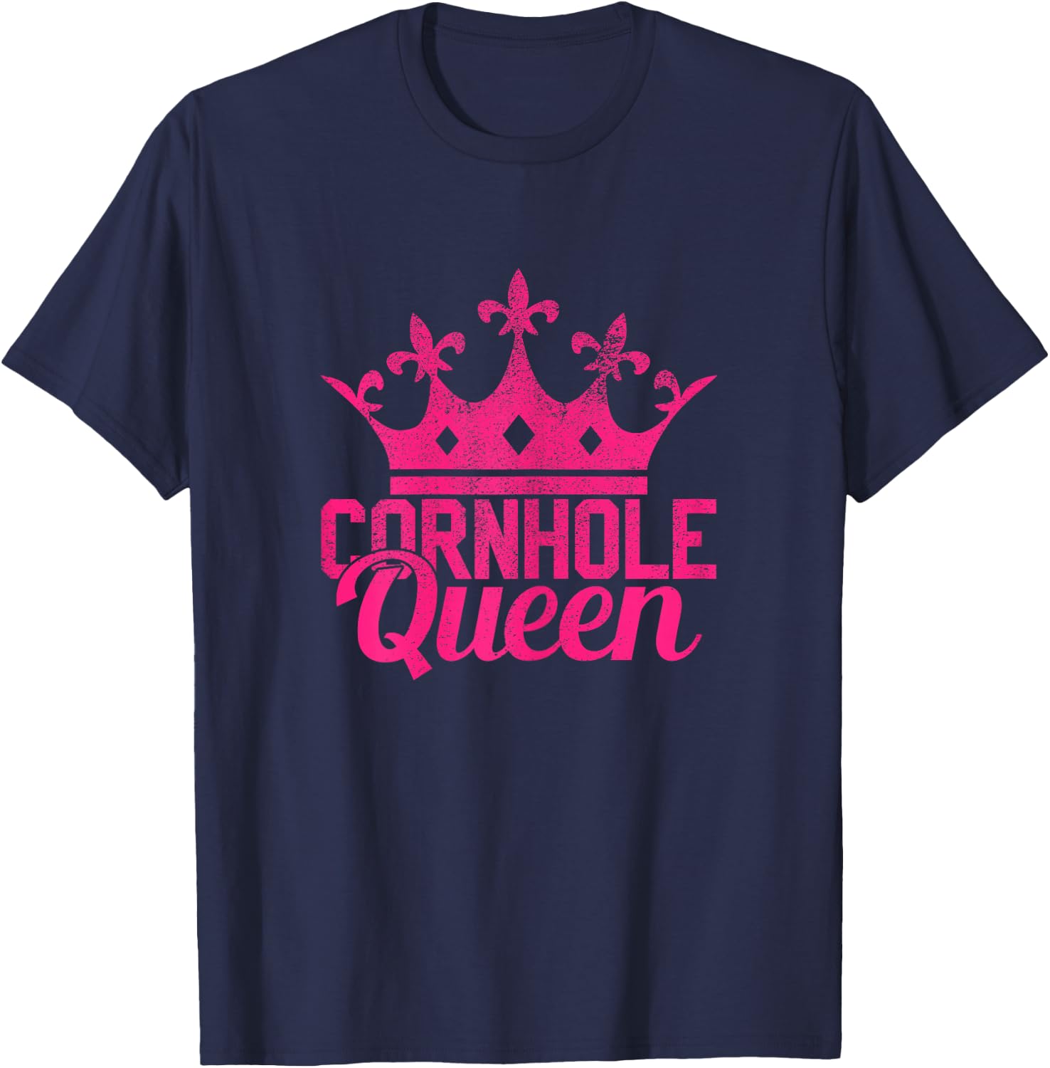 Cornhole Queen Corn Hole Funny T-Shirt - T-Shirt | Navy