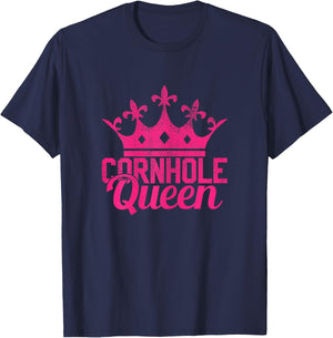 Cornhole Queen Corn Hole Funny T-Shirt - T-Shirt | Navy
