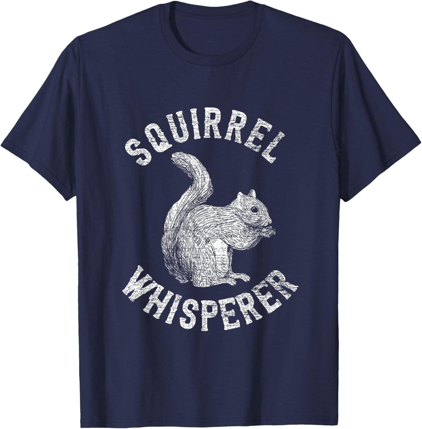 Vintage Squirrel Lover Squirrel Whisperer T-Shirt - T-Shirt | Navy