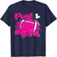 Pink Out Breast Cancer Awareness Football Pink Ribbon Women T-Shirt - T-Shirt | Navy