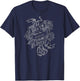 Distressed Death Before Decaf (Coffee) T-Shirt - T-Shirt | Navy
