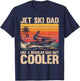 Vintage Jetski Father Funny Jet Skiing Lover Dad T-Shirt - T-Shirt | Navy