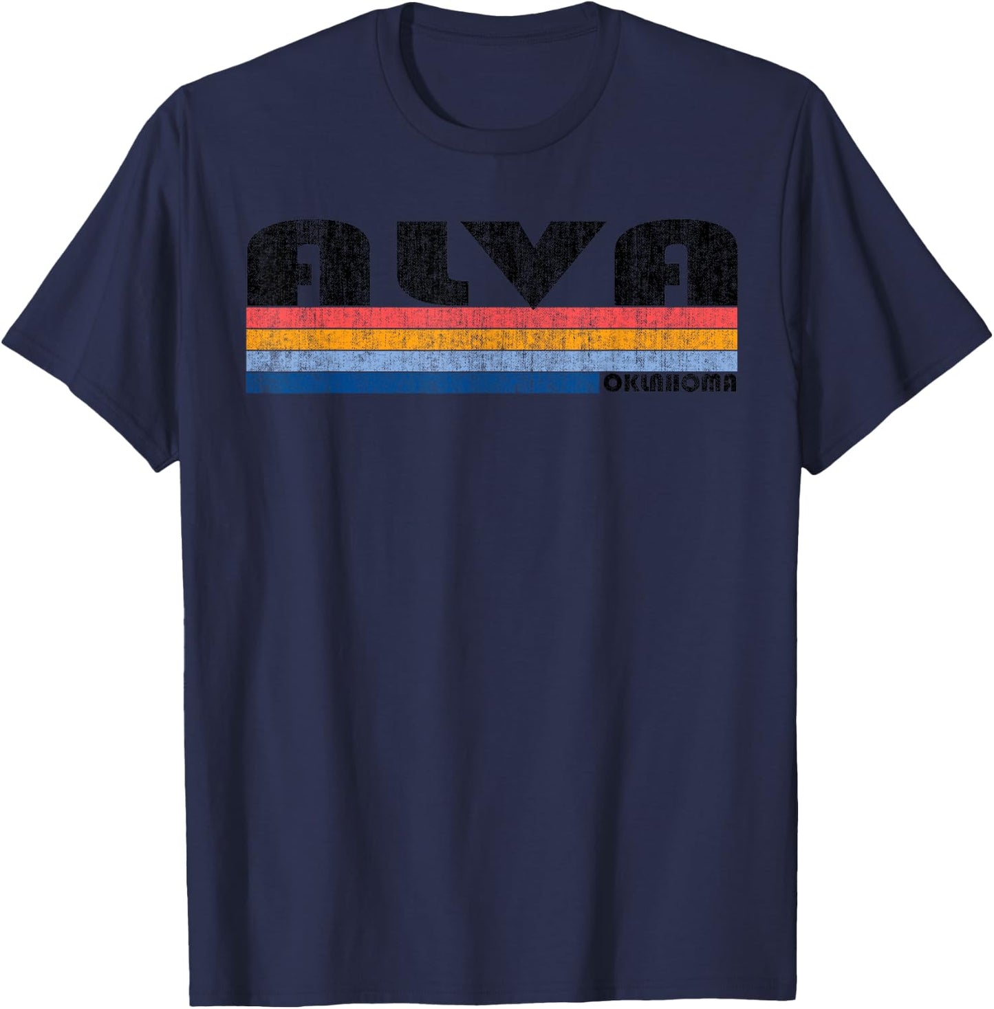 Vintage 1980s Style Alva OK T Shirt T-Shirt - T-Shirt | Navy