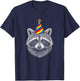 Raccoon Birthday T-Shirt - T-Shirt | Navy