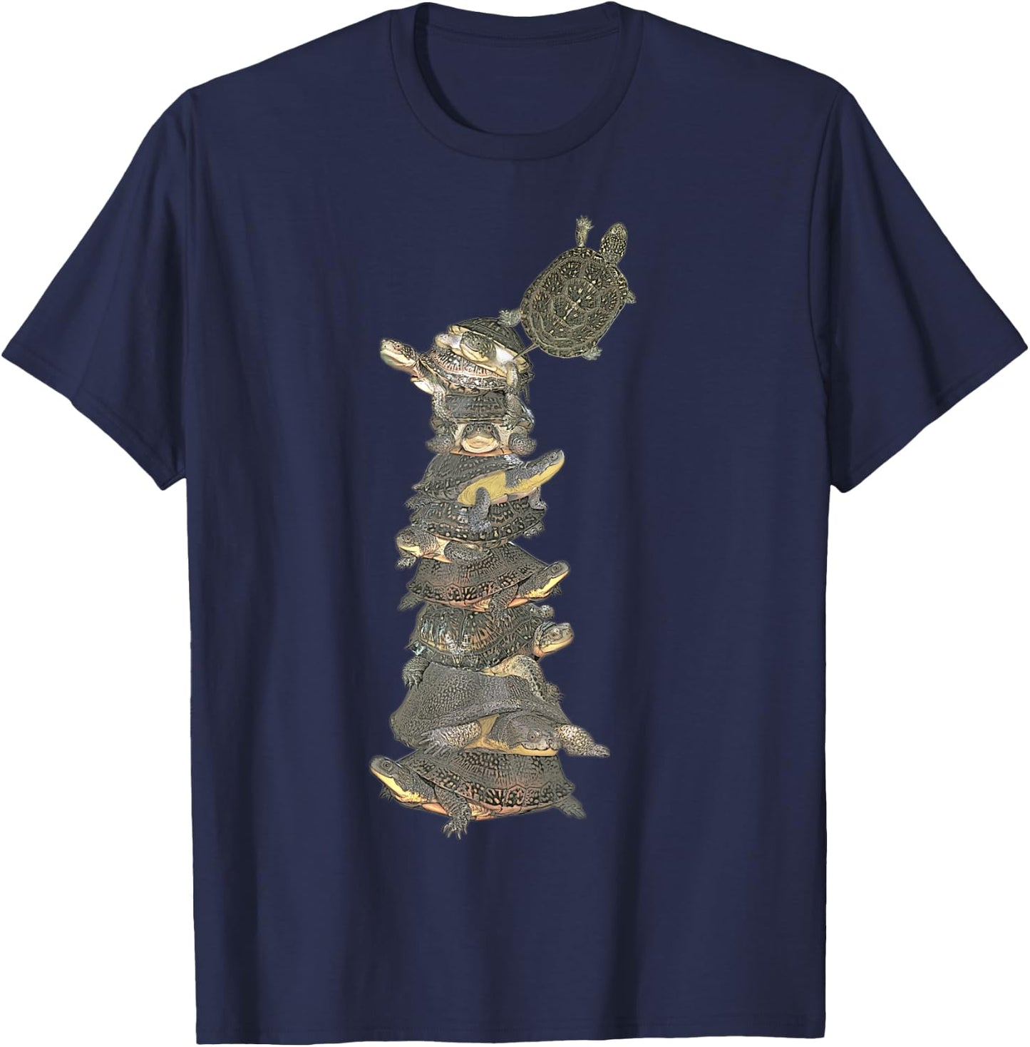 Turtles Climbing T Shirt - by Behrbones T-Shirt - T-Shirt | Navy