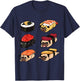 Sushi Pug Funny T- shirt by Huebucket T-Shirt - T-Shirt | Navy