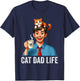 Cat Dad Life Fathers Day Kitten Lover Feline Owner Papa Men T-Shirt - T-Shirt | Navy