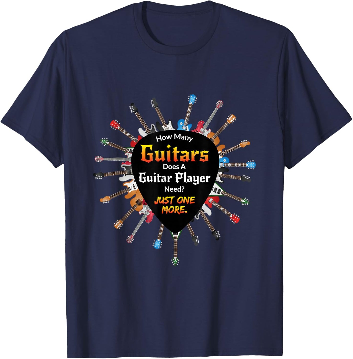 UAB KIDKIS Women's Guitar Themed - Black, Small T-Shirt - T-Shirt | Navy