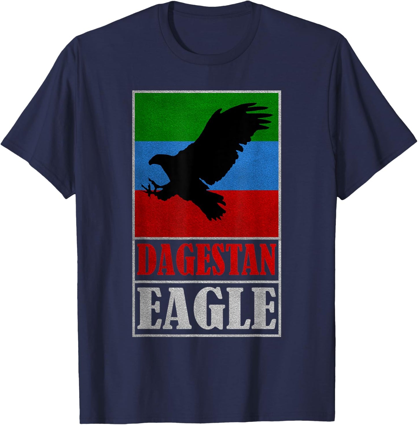 Dagestan Eagle, Proud people of Dagestan national Flag T-Shirt - T-Shirt | Navy