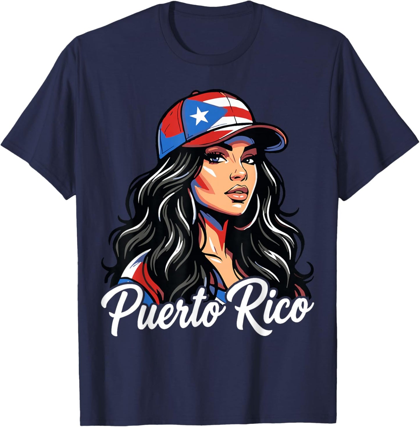Puerto Rico Flag Boricua Puerto Rican T-Shirt - T-Shirt | Navy