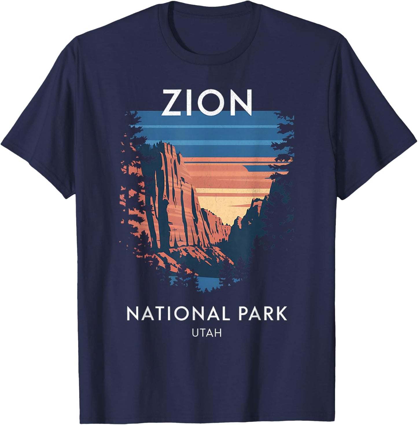 Zion National Park Scenic Utah Adventure T-Shirt - T-Shirt | Navy