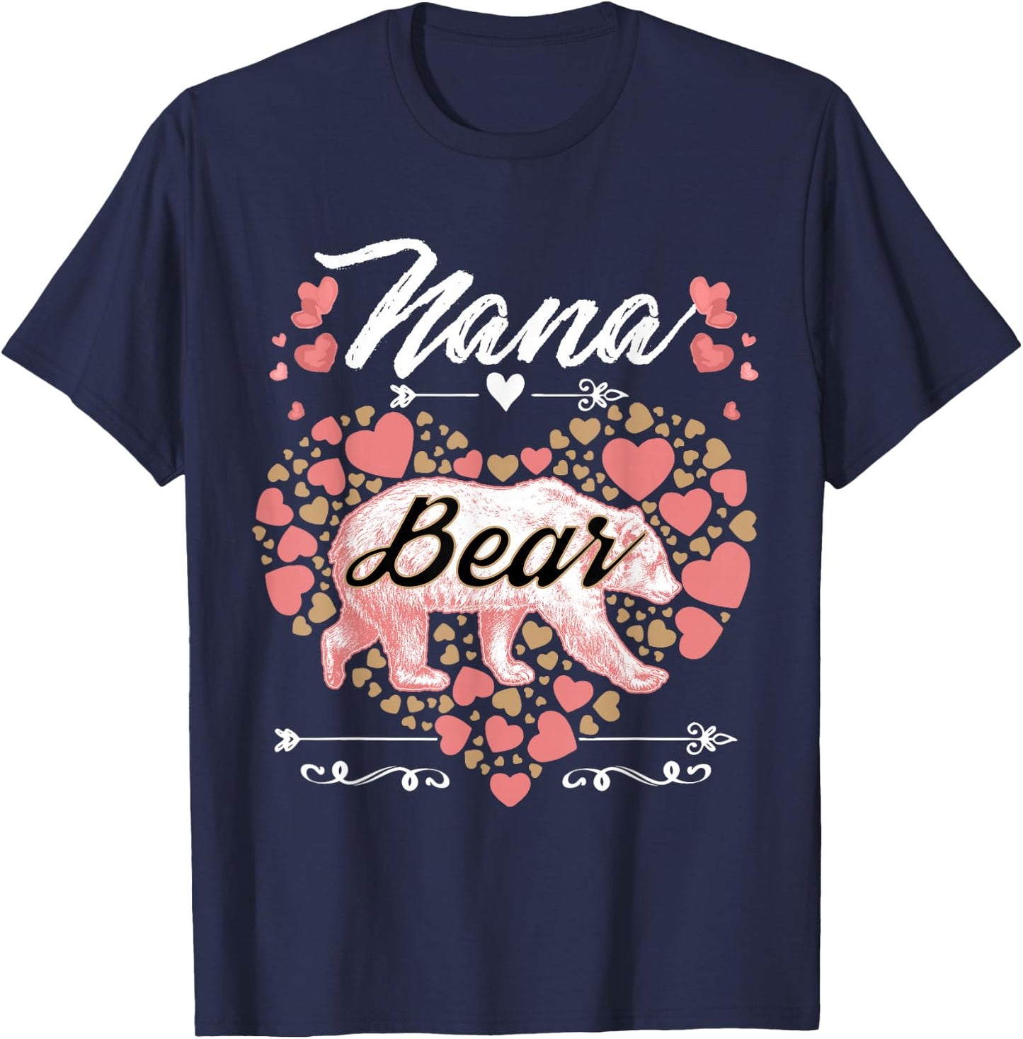 Nana Bear Shirt - Cute Mother's Day and Birthday T-Shirt - T-Shirt | Navy
