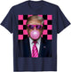 Pink Sunglasses Trump Bubble Gum Shirt 2024 Vote President T-Shirt - T-Shirt | Navy