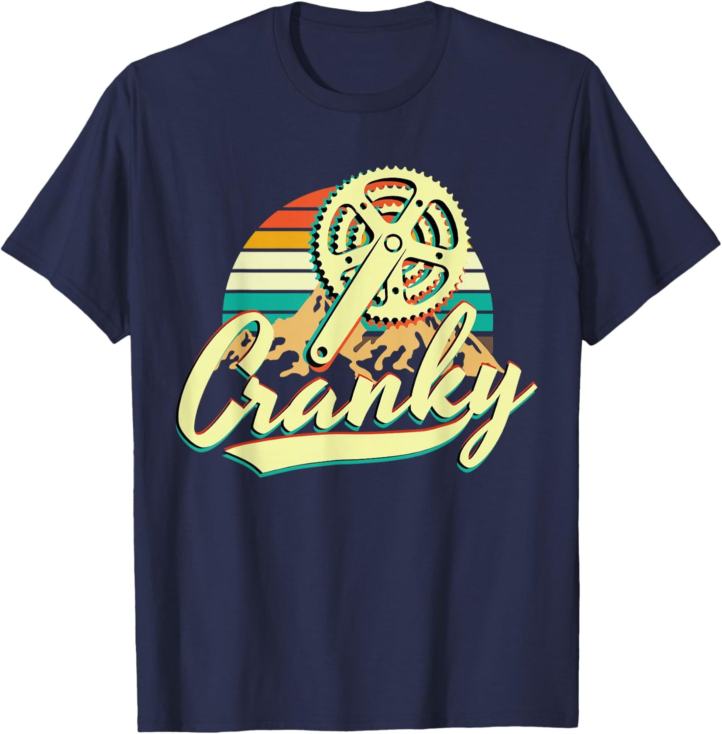 Bicycle Cranky Retro Vintage Gift Cycling Lovers T-Shirt - T-Shirt | Navy