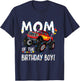 Monster Truck Party Mom of Birthday Boy Shirt Gift T-Shirt - T-Shirt | Navy