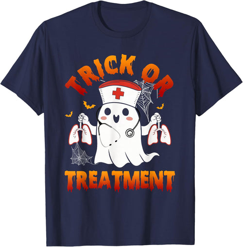 Trick Or Treatment Boo Respiratory Therapist Ghost Halloween