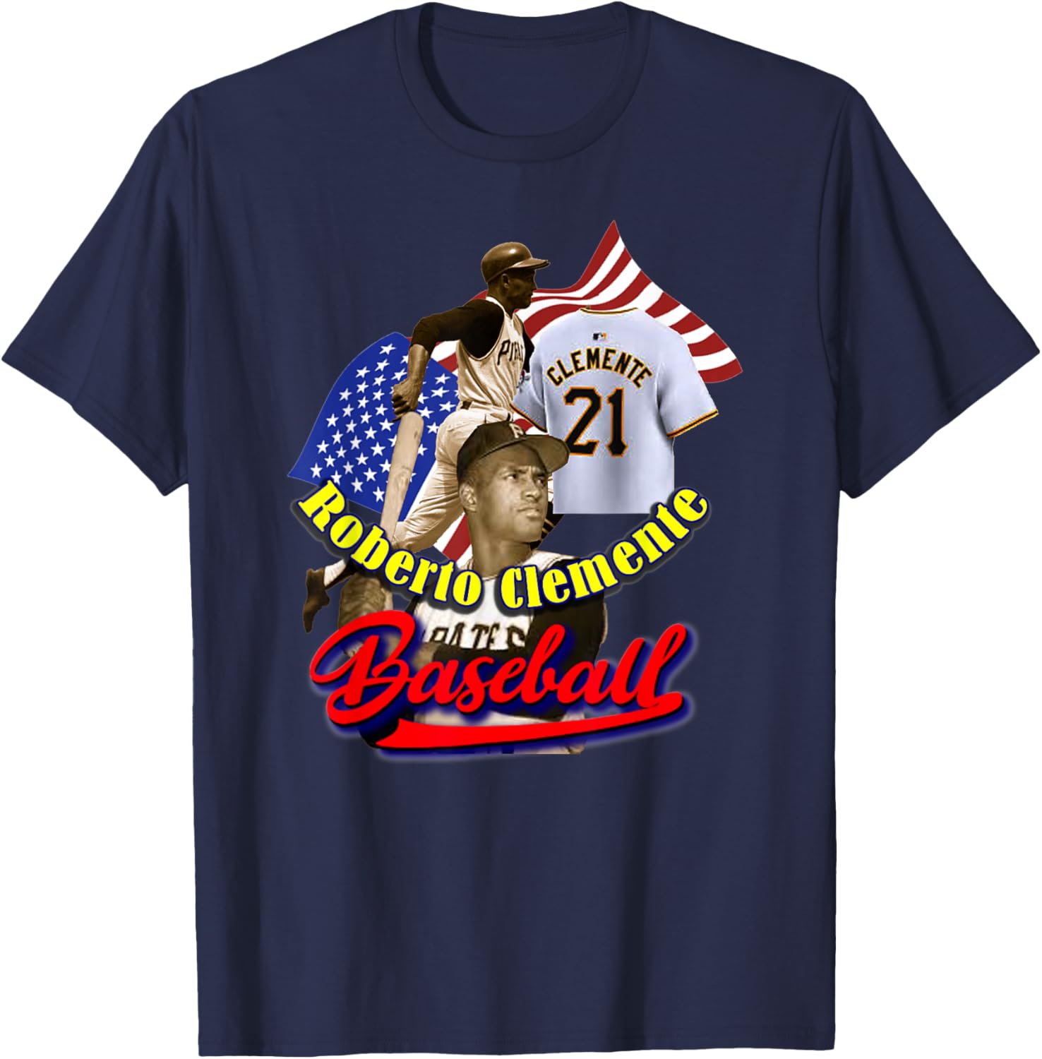 Roberto Clemente_002 T-Shirt - T-Shirt | Navy