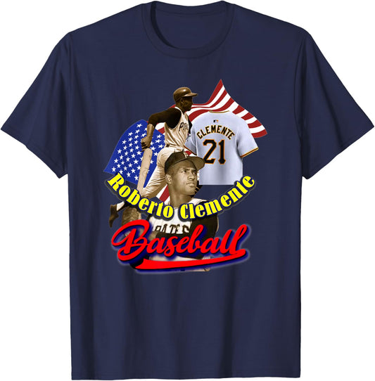 Roberto Clemente_002 T-Shirt - T-Shirt | Navy