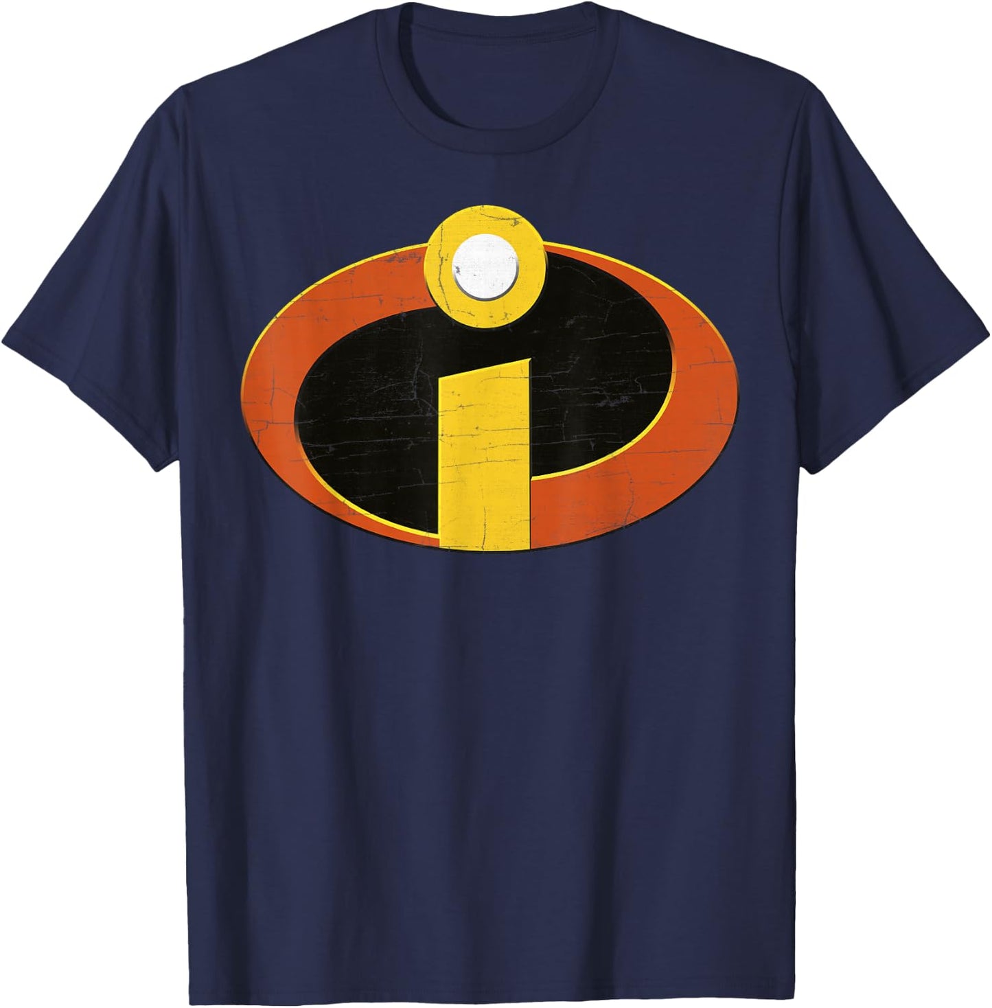Disney Pixar The Incredibles Distressed Super Emblem T-Shirt - T-Shirt | Navy