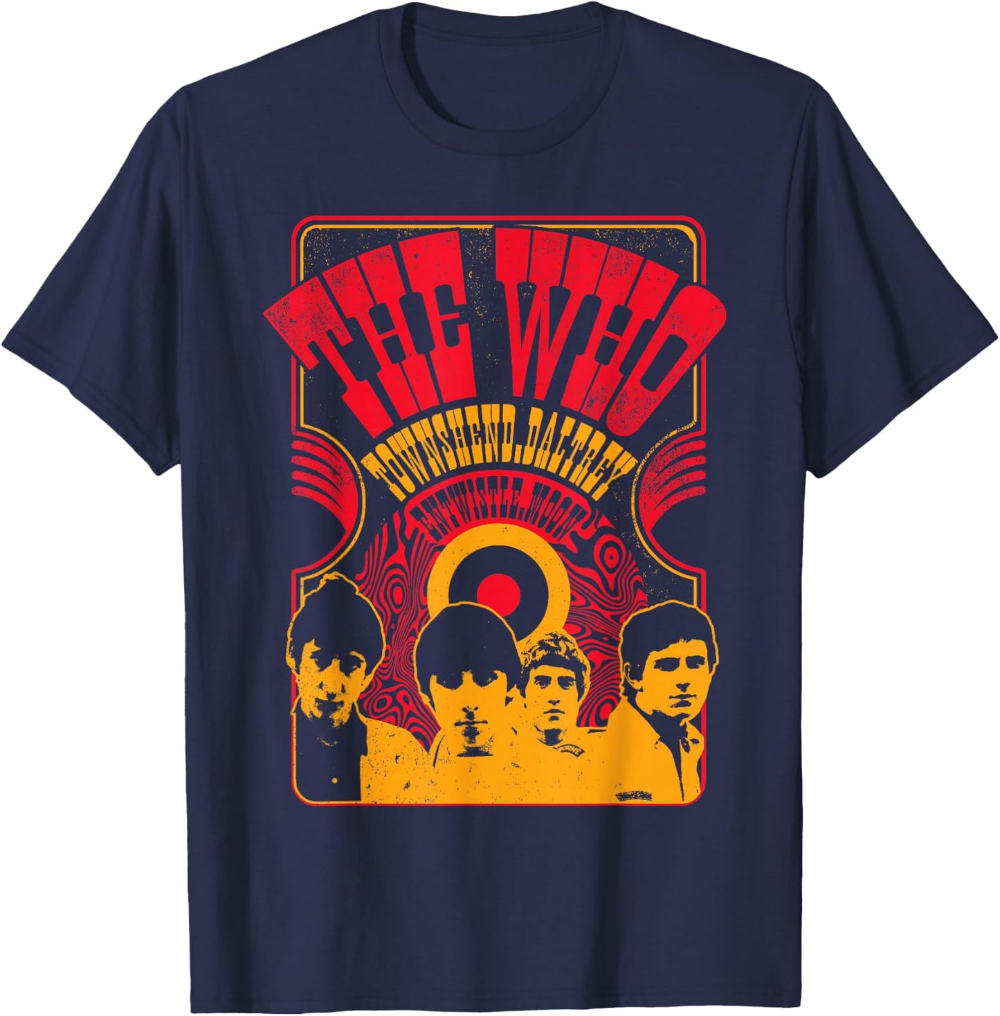 The Who Official Psych Panel Retro T-Shirt - T-Shirt | Navy
